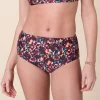 Andie X Lands’ End Tugless High Waist Bikini Bottom - Eco Nylon - Multi Floral