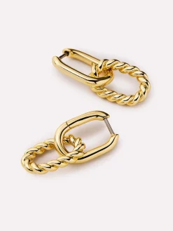 Ash Double Mini Gold Drop Earrings - Ana Luisa