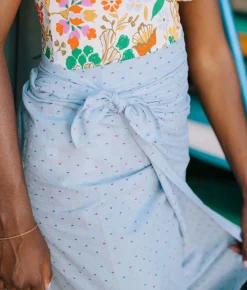 Blueberry Swiss Dot Sarong