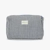 Elsie Travel Case Zip Pouch Bag - Black Gingham - Kayu