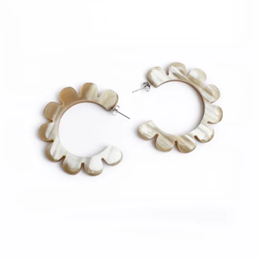 Flower Outline Hoops - Sunshine Tienda