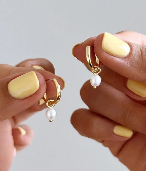 Frida Pearl Huggie Hoops - Ana Luisa