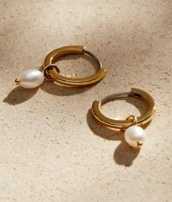 Frida Pearl Huggie Hoops - Ana Luisa