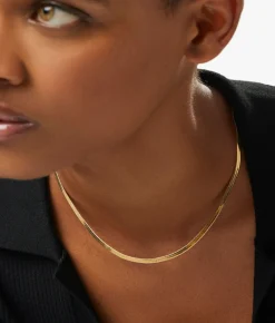 Ina Herringbone Chain Necklace - Ana Luisa