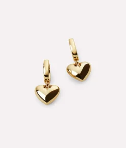 Jessica Puffed Heart Hoops - Ana Luisa