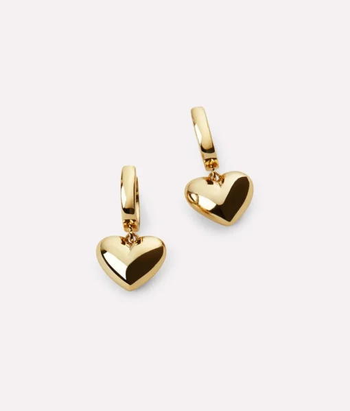 Jessica Puffed Heart Hoops - Ana Luisa