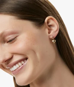 Jessica Puffed Heart Hoops - Ana Luisa