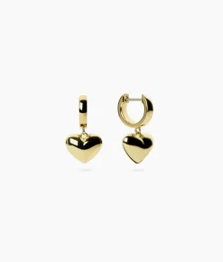 Jessica Puffed Heart Hoops - Ana Luisa