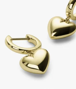 Jessica Puffed Heart Hoops - Ana Luisa
