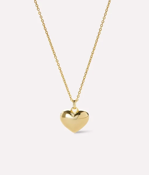 Lev Small Gold Heart Necklace - Ana Luisa
