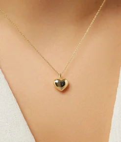 Lev Small Gold Heart Necklace - Ana Luisa