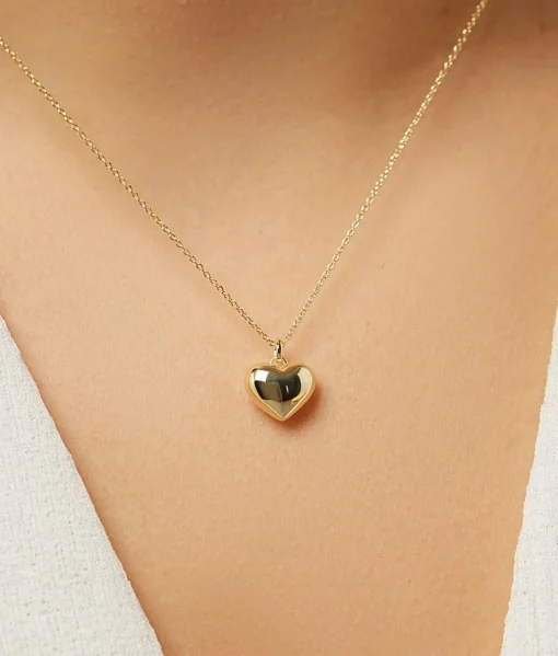 Lev Small Gold Heart Necklace - Ana Luisa