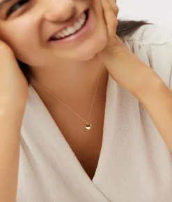 Lev Small Gold Heart Necklace - Ana Luisa