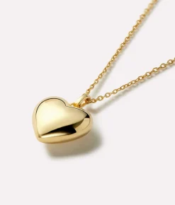 Lev Small Gold Heart Necklace - Ana Luisa