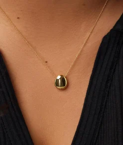 Pebble Mini Gold Pendant Necklace - Ana Luisa
