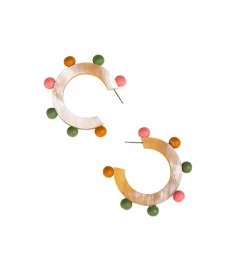 Rainbow Bead Hoops - Sunshine Tienda