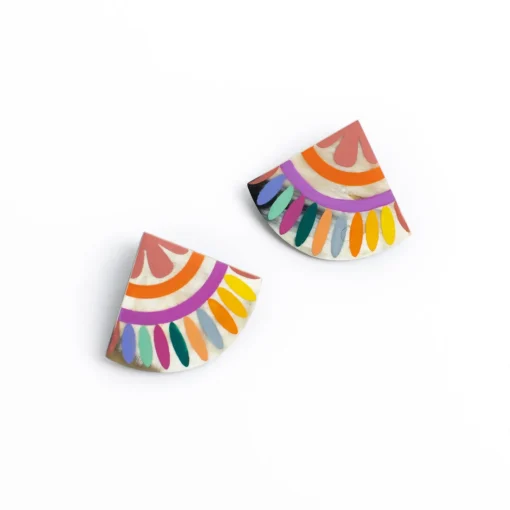 Rainbow Tile Earrings - Sunshine Tienda