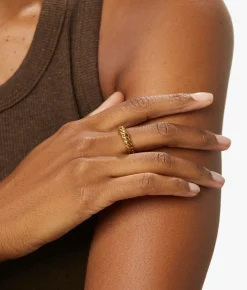 Rope Slim Gold Twist Ring - Ana Luisa