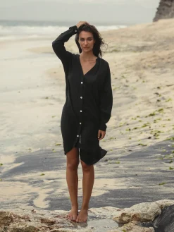 Terra Shirt Dress - Black