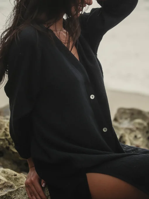 Terra Shirt Dress - Black