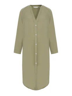 Terra Shirt Dress - Khaki Green