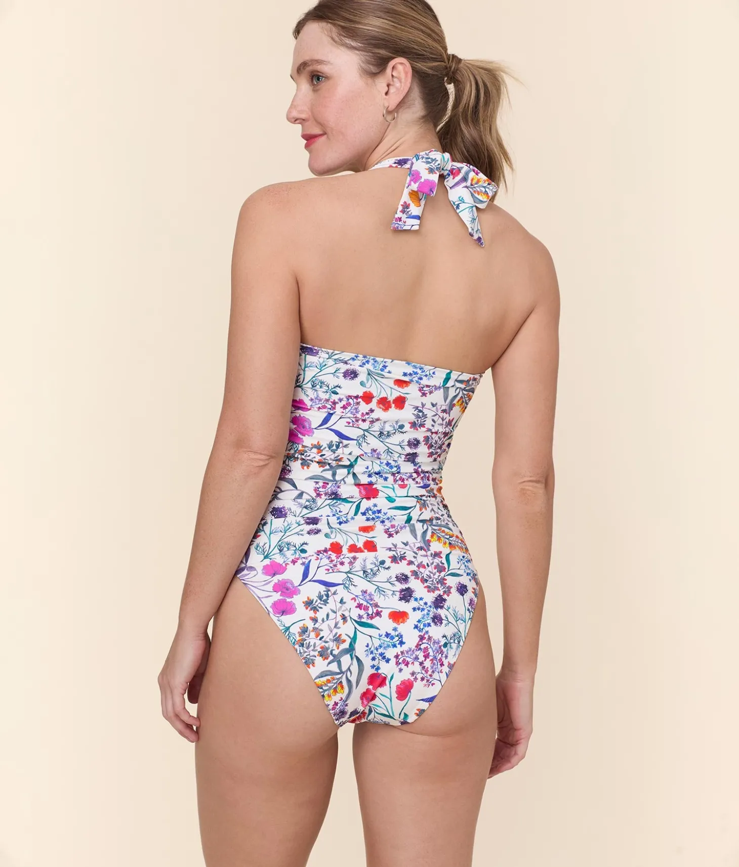 The Aleta One Piece - Eco Nylon - Botanical Floral - Classic