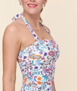 The Aleta One Piece - Eco Nylon - Botanical Floral - Classic