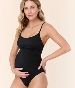 The Amalfi Maternity One Piece - Eco Nylon - Black - Classic