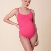 The Amalfi Maternity One Piece - Eyelet - Begonia - Classic