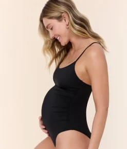 The Amalfi Maternity One Piece - Eco Nylon - Black - Classic