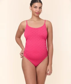 The Amalfi Maternity One Piece - Eyelet - Begonia - Classic
