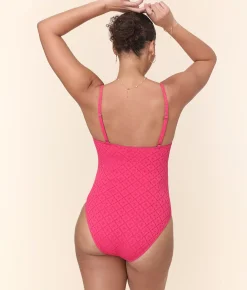 The Amalfi Maternity One Piece - Eyelet - Begonia - Classic