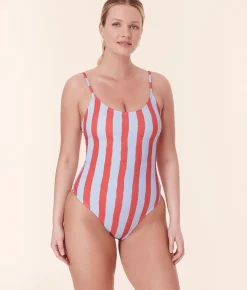 The Amalfi One Piece - Eco Nylon - Candy Stripe - Classic