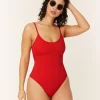 The Amalfi One Piece - Eco Nylon - Cherry Red - Classic