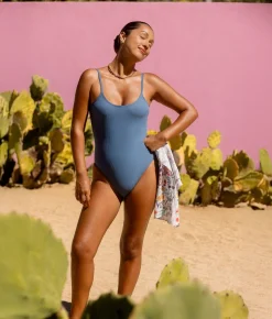 The Amalfi One Piece - Eco Ribbed - Slate - Classic