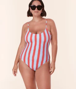 The Amalfi One Piece - Eco Nylon - Candy Stripe - Classic