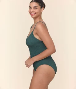 The Amalfi One Piece - Textured Weave - Seaweed - Classic