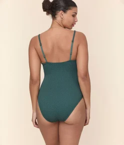 The Amalfi One Piece - Textured Weave - Seaweed - Classic