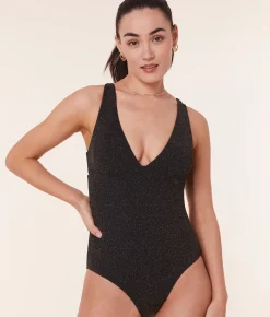 The Augustine One Piece - Lurex Rib - Black - Classic