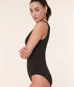 The Augustine One Piece - Lurex Rib - Black - Classic