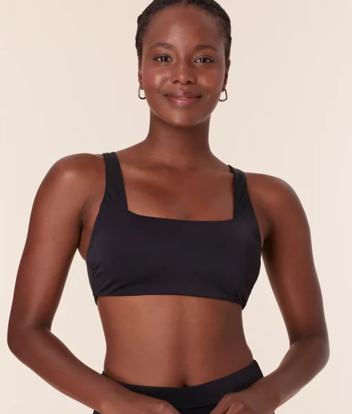 The Barbados Bikini Top - Eco Nylon - Black