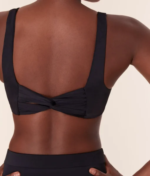 The Barbados Bikini Top - Eco Nylon - Black