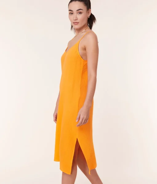 The Barreta Dress - Cotton Gauze - Marigold