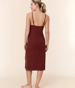 The Barreta Dress - Wide Rib - Mahogany