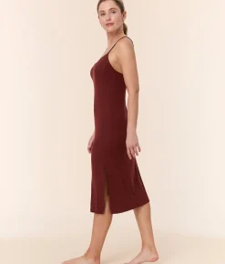 The Barreta Dress - Wide Rib - Mahogany