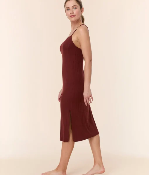 The Barreta Dress - Wide Rib - Mahogany