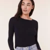 The Base Long Sleeve Top - Cloud - Black