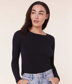 The Base Long Sleeve Top - Cloud - Black