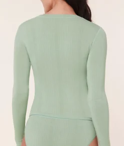 The Base Long Sleeve Top - Cloud - Jade