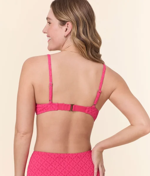 The Bermuda Bikini Top - Eyelet - Begonia